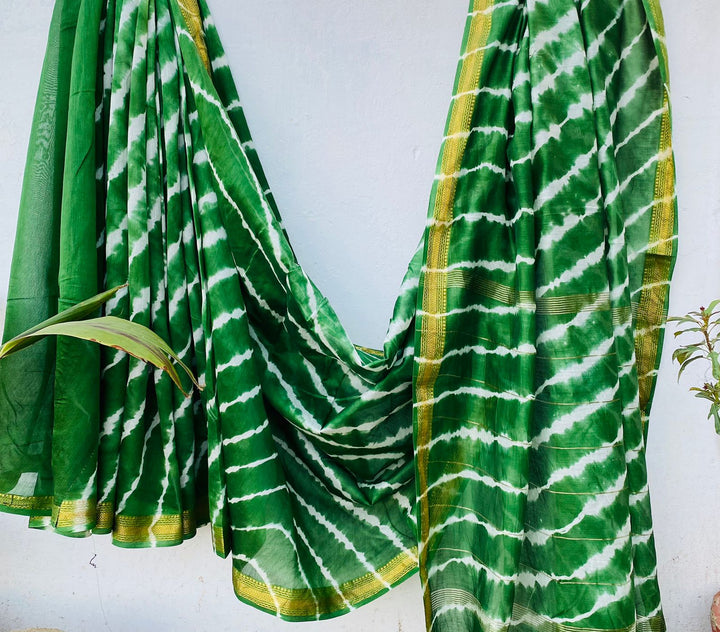 Maheshwari Silk Hand Block Printed Saree
