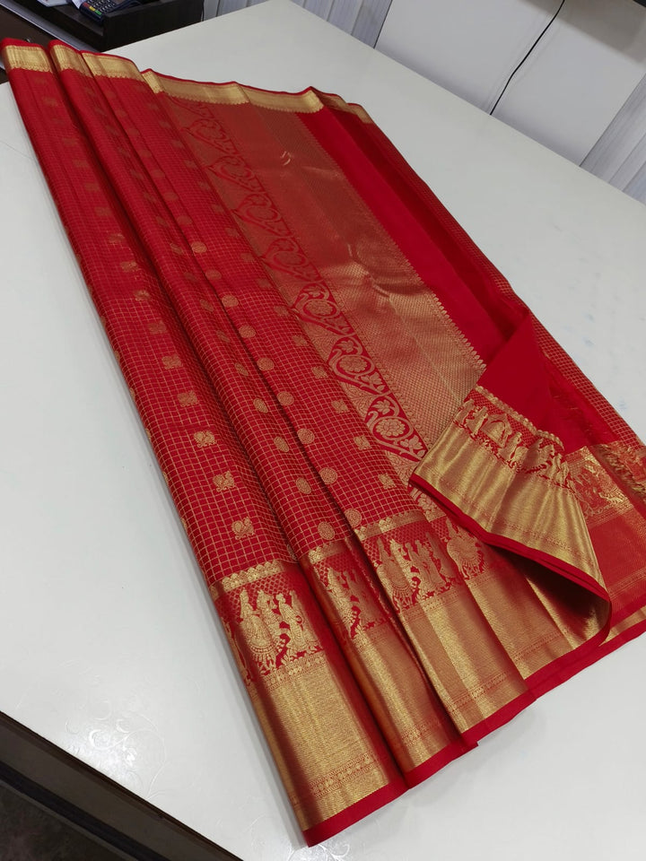 Kanchipuram Handloom Pure Silk 1G Pure Zari Saree