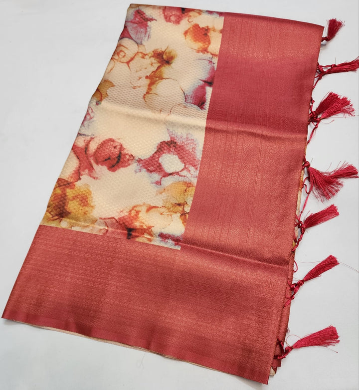 Digital Printed Semi Soft Silk Saree