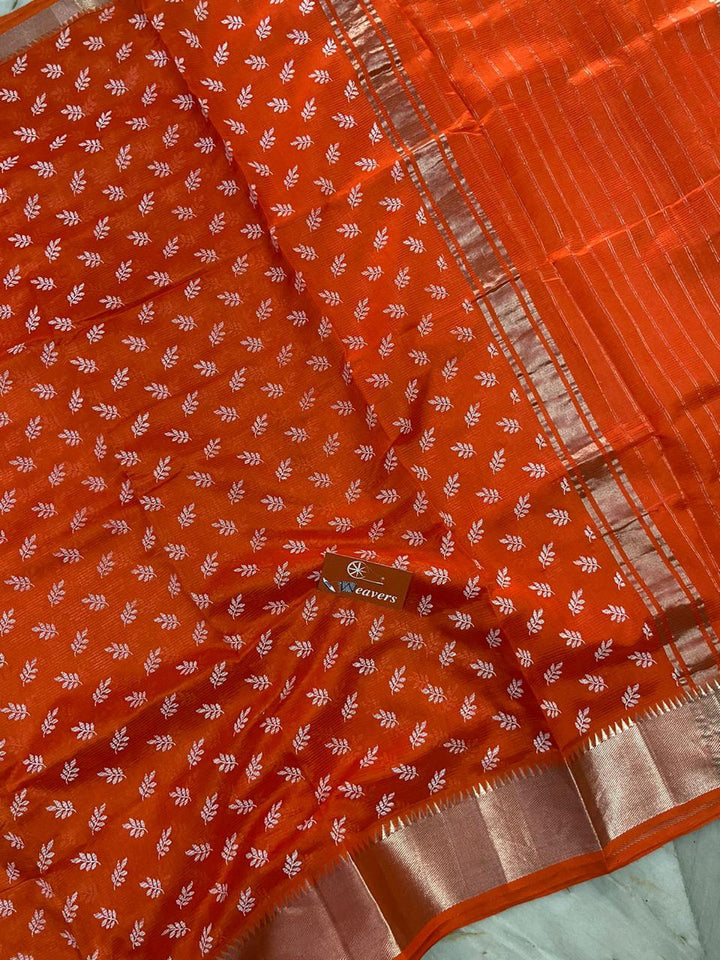 Mangalagiri Handloom Printed Silk / Cotton Saree