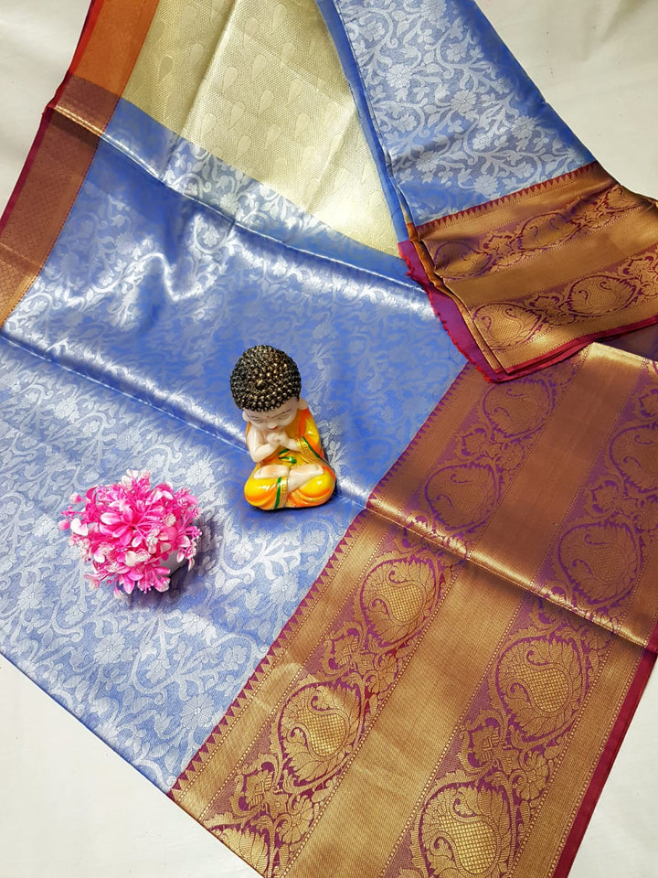 Banaras Semi Silk All Over Design Kanchi Border Saree