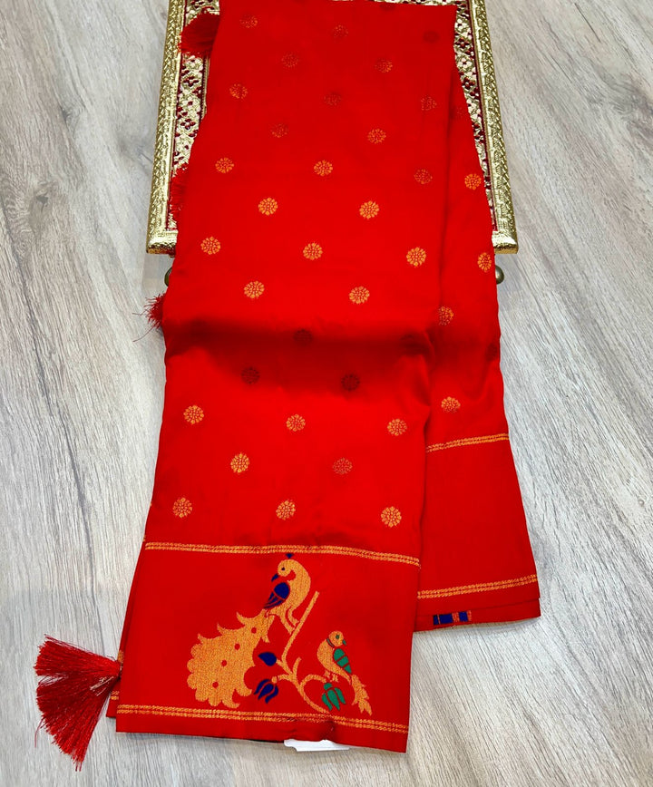 Paithani Soft Silk All Over Buttas Design Saree