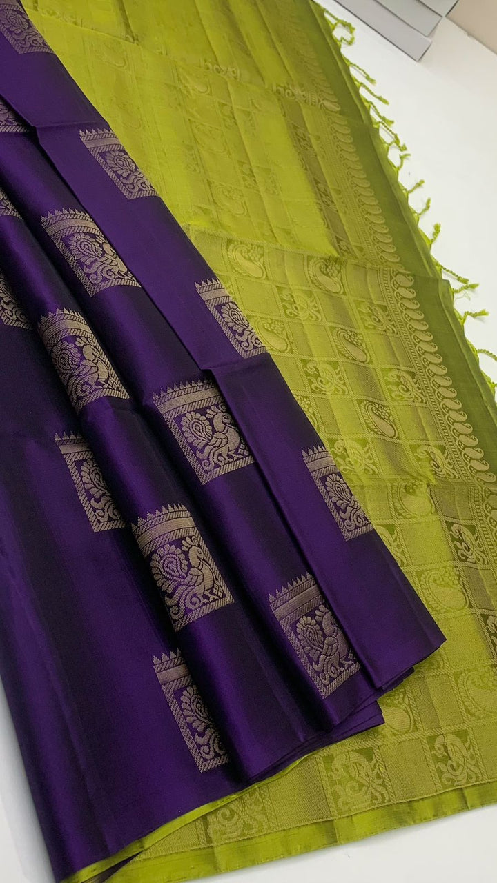 Kanchipuram Soft Silk Double Warp Saree