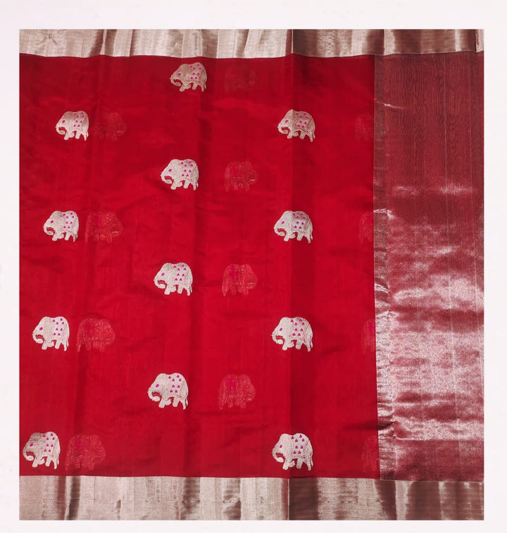 Chanderi Handloom Katan Silk All Over Meenakari Buttas Design Saree