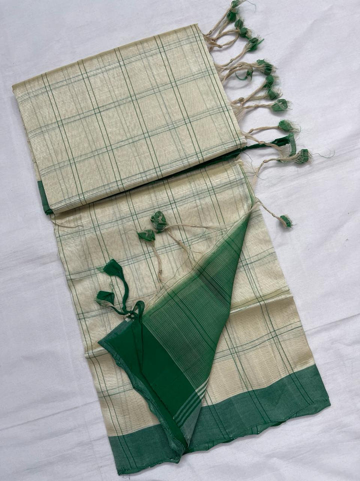 Mangalagiri Silk / Cotton Thread Checks Design Saree