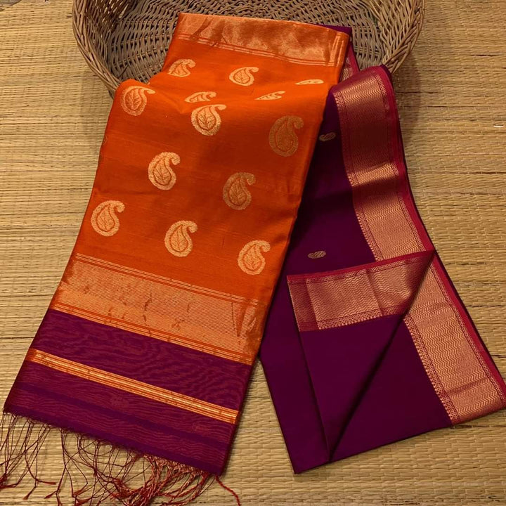 Semi Maheshwari Silk / Cotton Saree