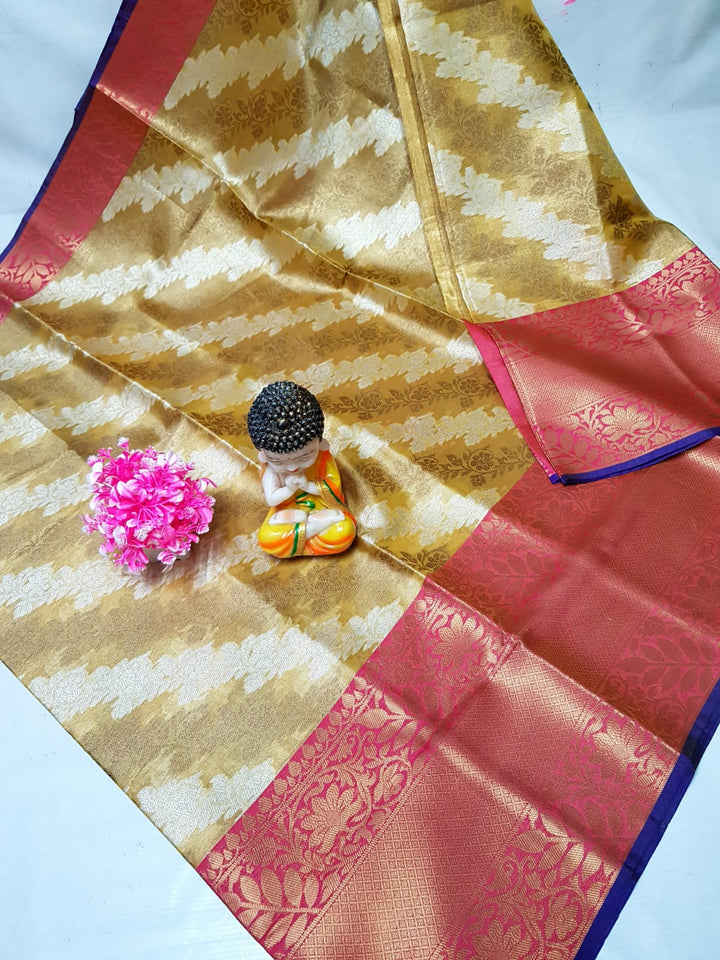 Banaras Semi Silk All Over Design Kanchi Border Saree