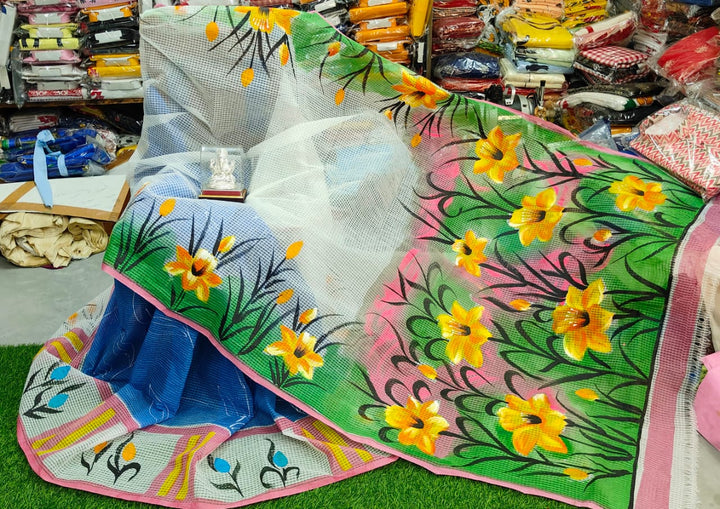 Cotton Hand Painted Saree