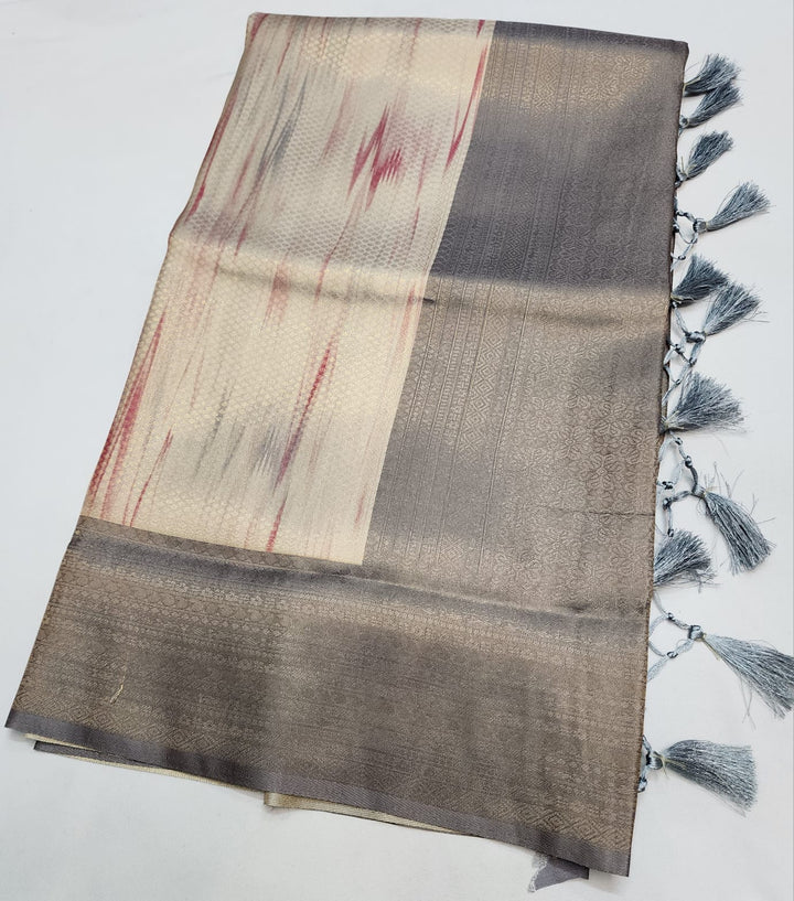 Digital Printed Semi Soft Silk Saree