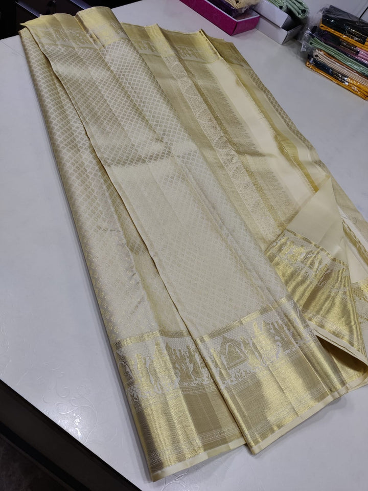 Kanchipuram Handloom Pure Silk 1G Pure Zari Saree
