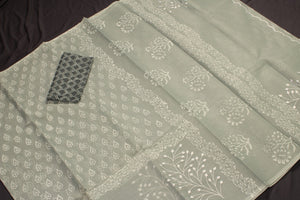 Kota Hand Block Printed Cotton Saree