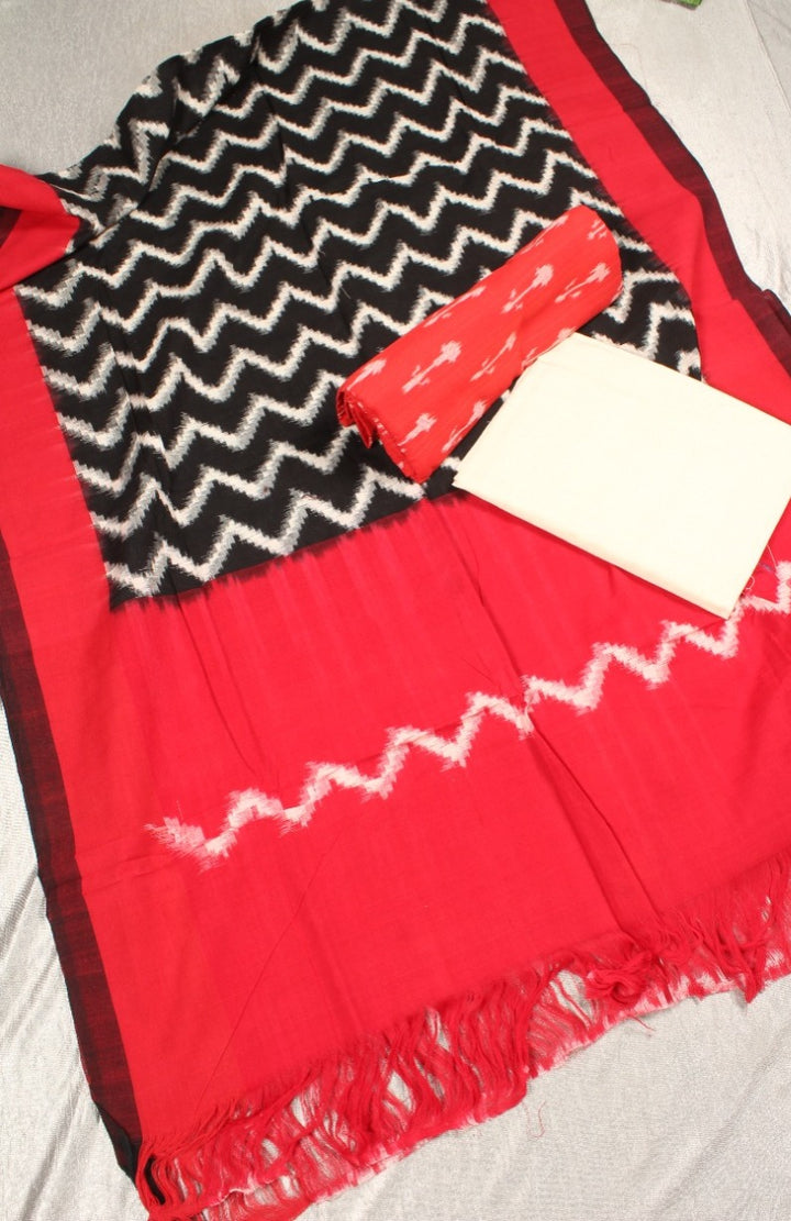 Pochampally Ikkat Cotton Dress Material (3Ps)
