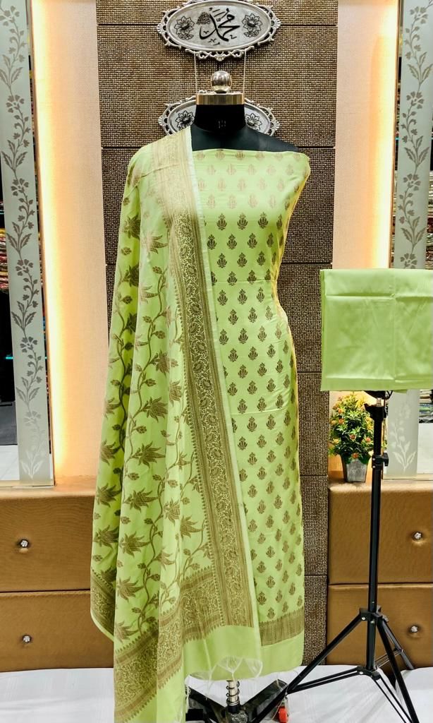 Banaras Soft Katan Silk Dress Material