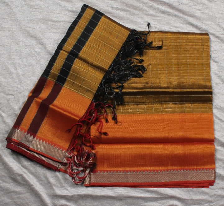 Mangalgiri Handloom Pure Silk / Cotton Dress Material (2Pcs)