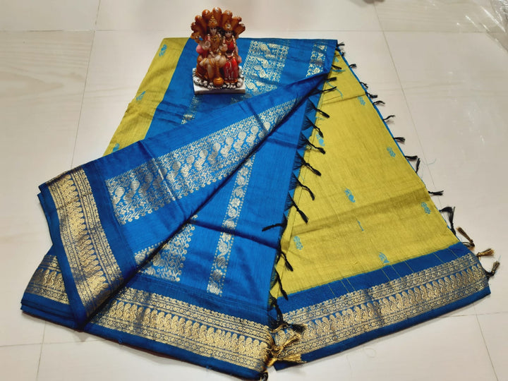 Venkatagiri Semi Silk Gadwal Model Saree With Blouse