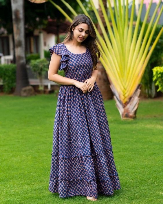 Convert old pattu saree into long gown | Princess cut model long chudithar  - YouTube | Frock models, Long gown design, Long frocks