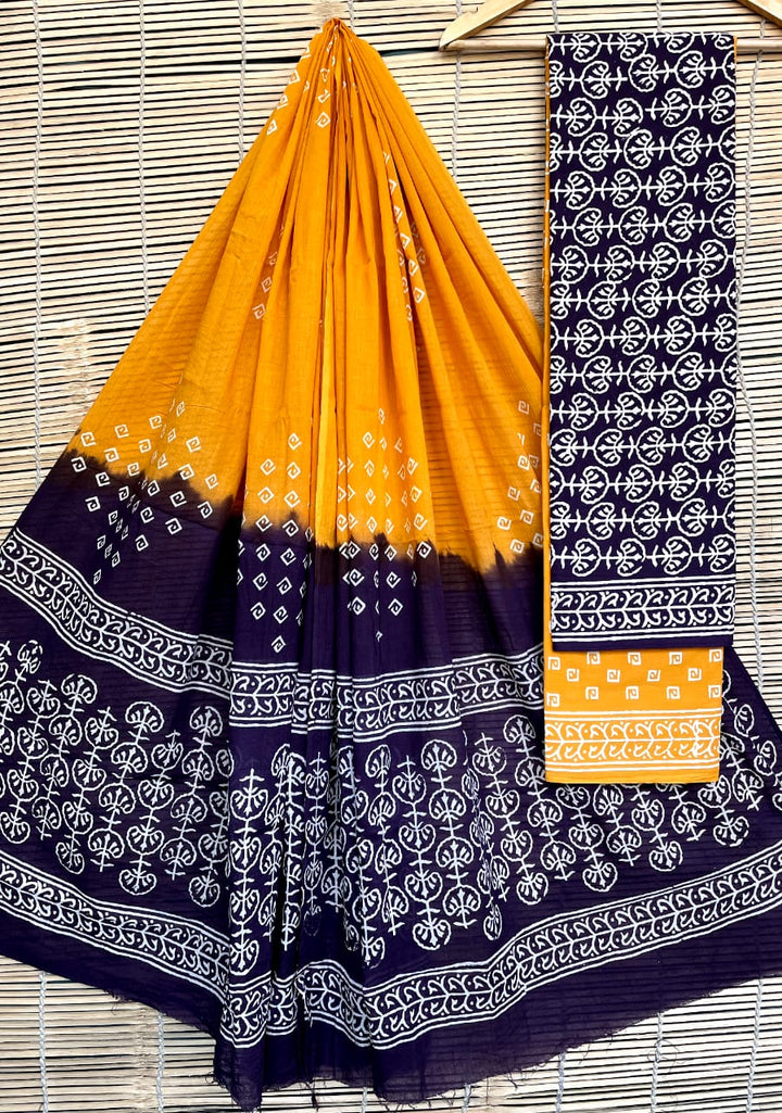 Hand Block Printed Cotton Dress Material