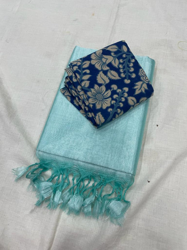 Mangalagiri Silk / Cotton Saree With Blouse