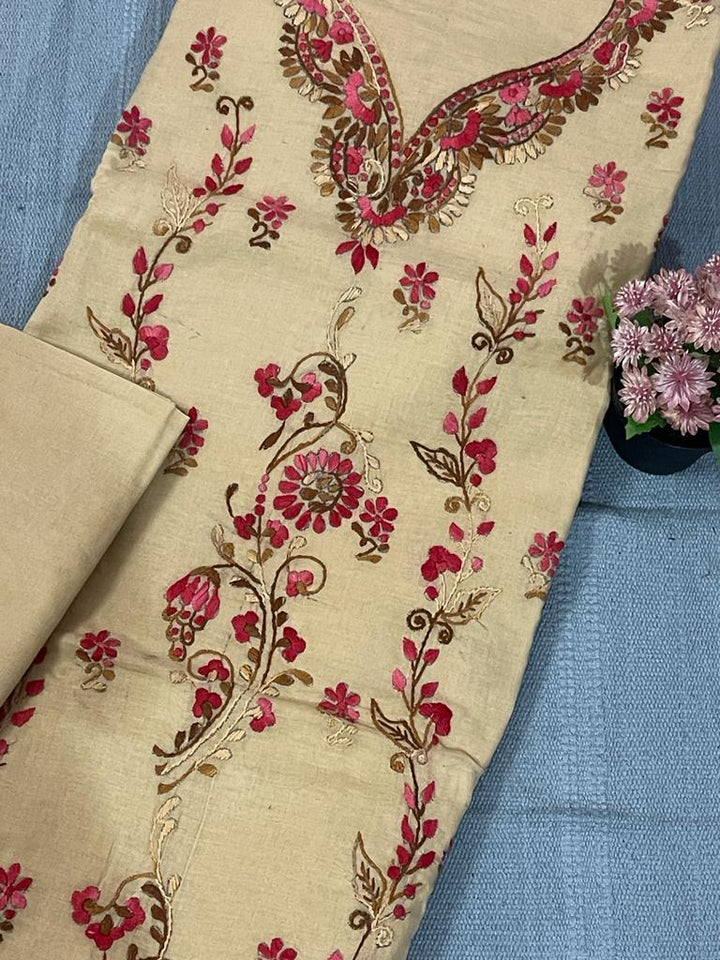 Kantha Work Cotton Dress Material