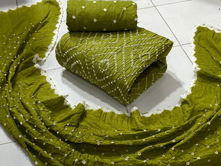 Bandhani Printed Cotton Dress Material
