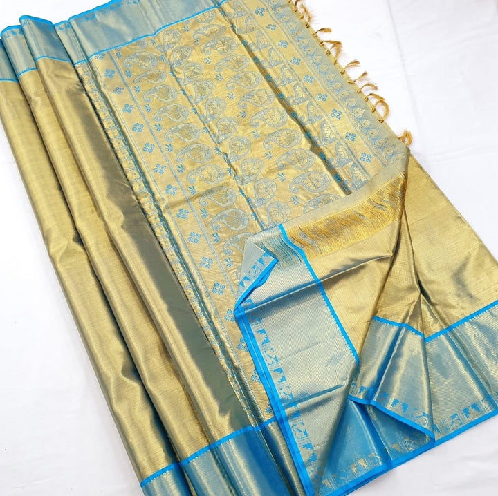 Kanchipuram Handloom Tissue Silk Saree