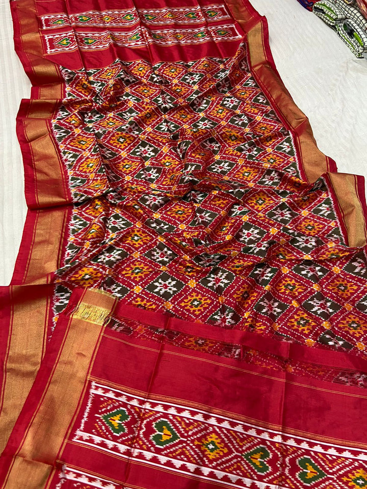 Pochampally Ikat Silk Patola Design Dupatta
