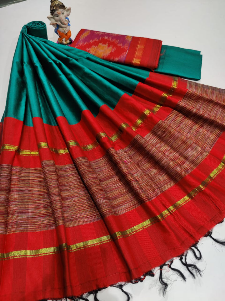 Pochampally Ikat Silk / Cotton Dress Material