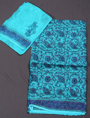 Kota Doria Silk / Cotton Dress Material Without Bottom (2Ps)