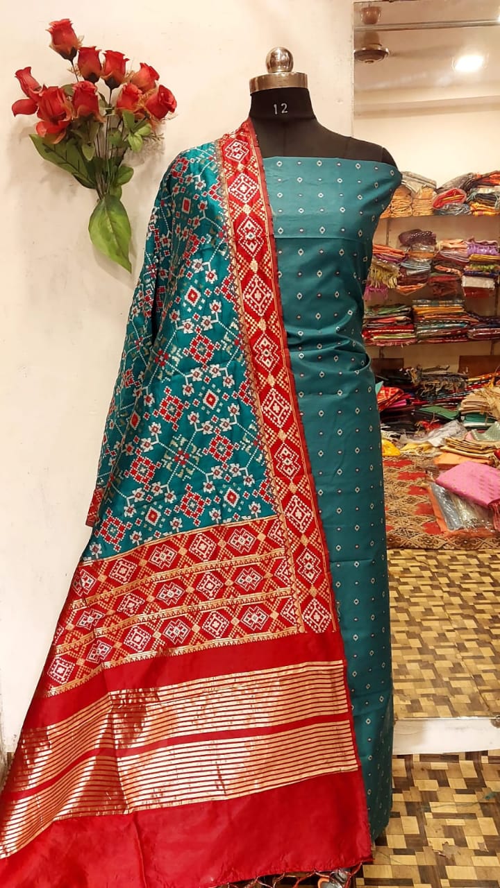 Banaras Katan Silk Dress Material
